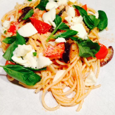 Spaghetti mozzarella & basilicum – week 16/5 tm 22/5