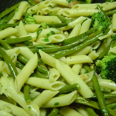 Penne met groene asperges  & haricots verts (week 29 mei t/m 4 juni)